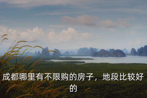 成都四河哪里的房子好,成都哪里買房子比較好