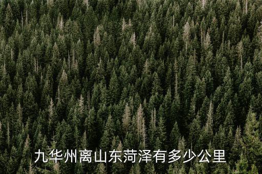 合肥距離菏澤多少公里,九華州離山東菏澤有多少公里