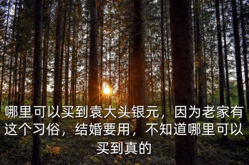 哪里可以買到袁大頭銀元，因?yàn)槔霞矣羞@個習(xí)俗，結(jié)婚要用，不知道哪里可以買到真的
