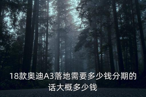 18款奧迪A3落地需要多少錢分期的話大概多少錢