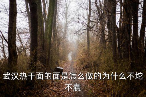 武漢著名的熱干面怎么做,武漢熱干面的面是怎么做的