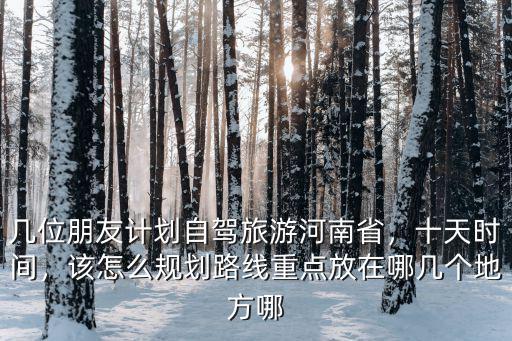 幾位朋友計劃自駕旅游河南省，十天時間，該怎么規劃路線重點放在哪幾個地方哪