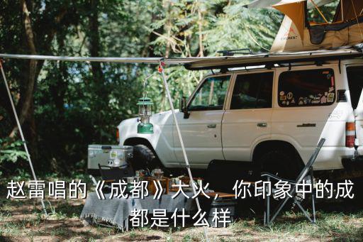 趙雷唱的《成都》大火，你印象中的成都是什么樣