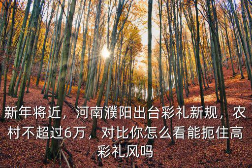 河南現(xiàn)在彩禮不超過多少萬,農(nóng)村不超過6萬
