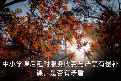 中小學課后延時服務收費與嚴禁有償補課，是否有矛盾