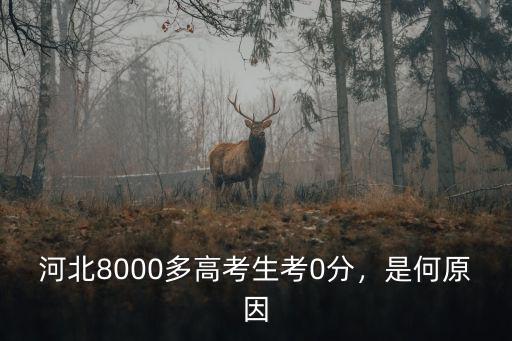 河北多少考生考零分,河北8000多高考生考0分