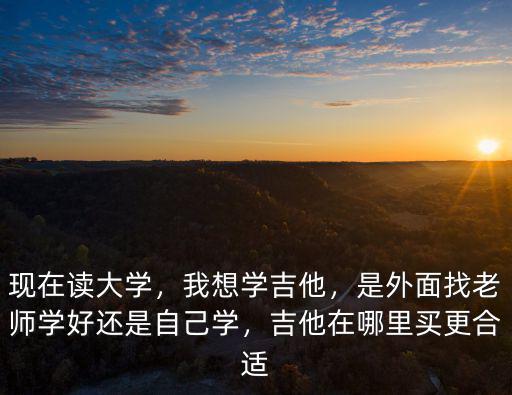 現在讀大學，我想學吉他，是外面找老師學好還是自己學，吉他在哪里買更合適