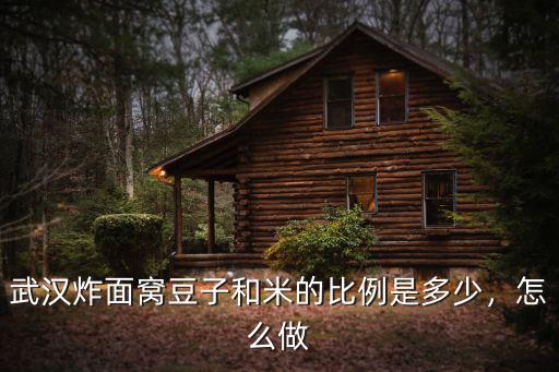 武漢炸面窩豆子和米的比例是多少，怎么做