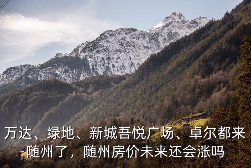 萬達、綠地、新城吾悅廣場、卓爾都來隨州了，隨州房價未來還會漲嗎