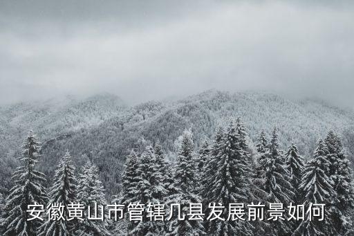 安徽黃山市管轄幾縣發展前景如何