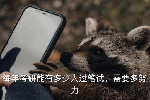 每年考研能有多少人過筆試，需要多努力
