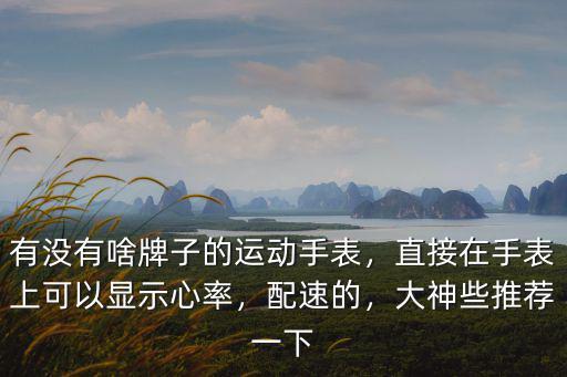 松拓心率手表成都哪里買,直接在手表上可以顯示心率