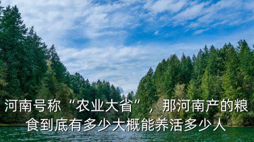 河南號(hào)稱“農(nóng)業(yè)大省”，那河南產(chǎn)的糧食到底有多少大概能養(yǎng)活多少人