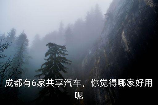 成都哪里有共享車輛,成都有6家共享汽車