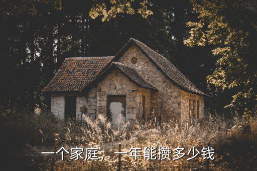 一個家庭，一年能攢多少錢