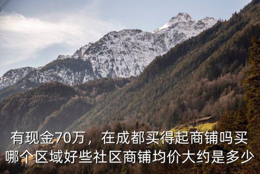有現(xiàn)金70萬，在成都買得起商鋪嗎買哪個區(qū)域好些社區(qū)商鋪均價大約是多少