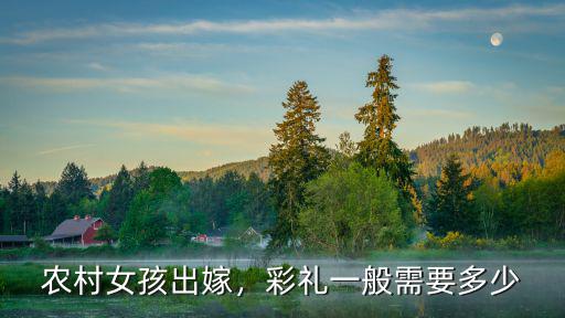 廊坊農村結婚彩禮多少,現在農村青年結婚