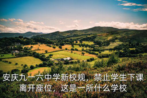 安慶九一六學校多少班,安慶九一六中學新校規