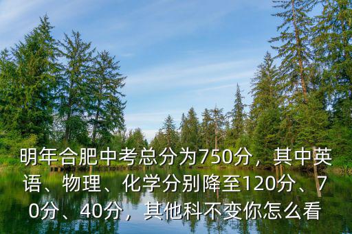 合肥中考總分750分考多少,明年合肥中考總分為750分