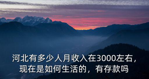 河北有多少人月收入在3000左右，現(xiàn)在是如何生活的，有存款嗎