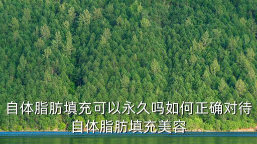自體脂肪填充可以永久嗎如何正確對待自體脂肪填充美容