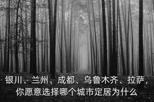 銀川、蘭州、成都、烏魯木齊、拉薩，你愿意選擇哪個城市定居為什么