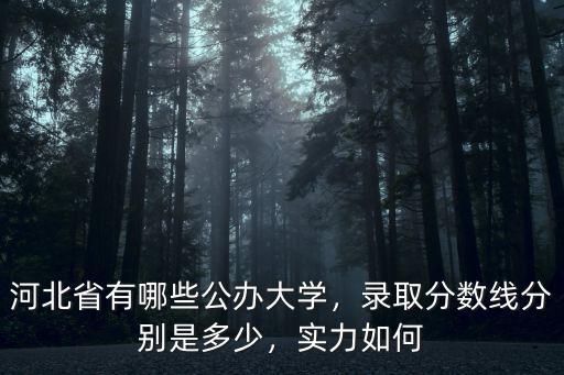 河北省公辦大學有多少,河北省有哪些公辦大學