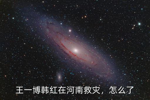 王一博捐款多少錢給河南,王一博韓紅在河南救災