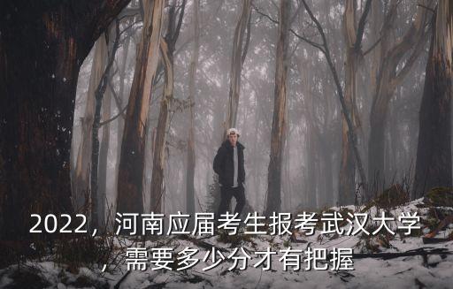 2022，河南應屆考生報考武漢大學，需要多少分才有把握