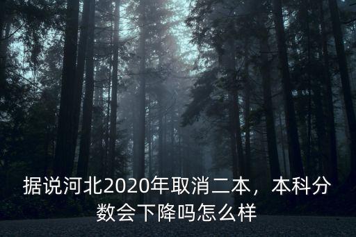 河北2020年有多少人上不了本科,據說河北2020年取消二本