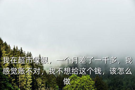 六安超市收銀工資多少錢一個月,我在超市收銀
