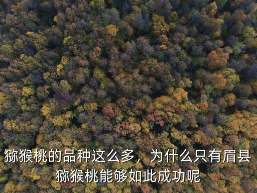 獼猴桃的品種這么多，為什么只有眉縣獼猴桃能夠如此成功呢