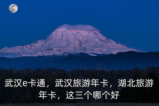 武漢e卡通，武漢旅游年卡，湖北旅游年卡，這三個哪個好
