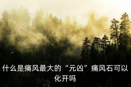 什么是痛風最大的“元兇”痛風石可以化開嗎