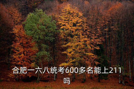 合肥一六八統考600多名能上211嗎