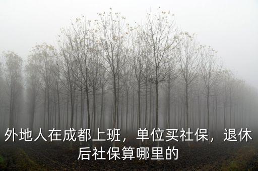 在成都買社保在哪里領(lǐng)取,外地人在成都上班