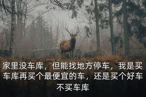家里沒車庫，但能找地方停車，我是買車庫再買個最便宜的車，還是買個好車不買車庫