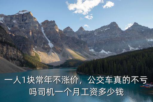 一人1塊常年不漲價，公交車真的不虧嗎司機一個月工資多少錢