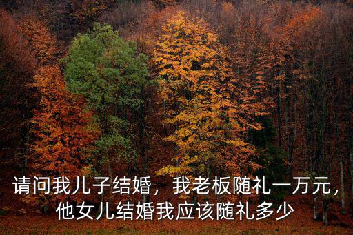 河北同事孩子結婚趕多少禮錢,同事的孩子要結婚了