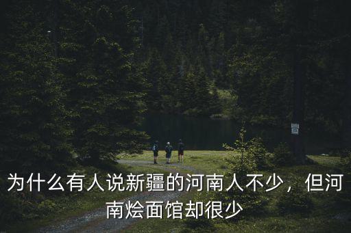 為什么有人說新疆的河南人不少，但河南燴面館卻很少