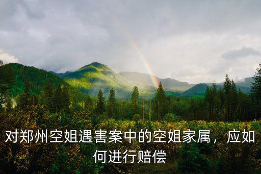 對鄭州空姐遇害案中的空姐家屬，應如何進行賠償
