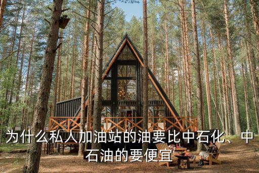 為什么私人加油站的油要比中石化、中石油的要便宜