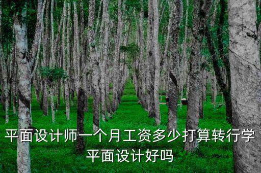 平面設計師一個月工資多少打算轉行學平面設計好嗎