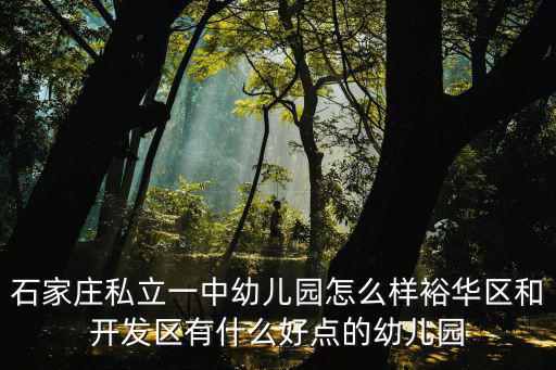 石家莊多少家幼兒園,石家莊私立一中幼兒園怎么樣