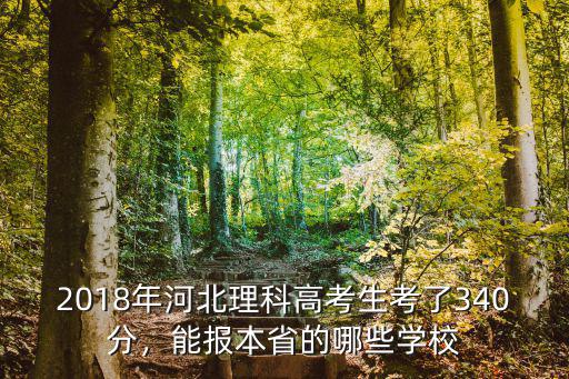 2018年河北理科高考生考了340分，能報本省的哪些學校