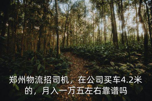 鄭州物流招司機，在公司買車4.2米的，月入一萬五左右靠譜嗎
