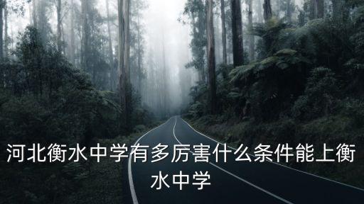 衡水有多少家初中學校,河北衡水中學有多厲害