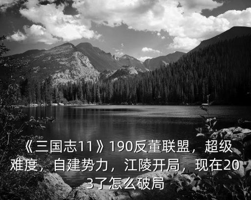 三國志11怎么守襄陽,三國志11:群雄割據(jù)194