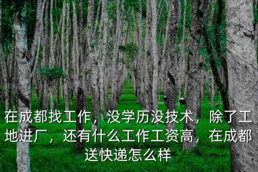 成都找工作進(jìn)廠去哪里,在成都找工作