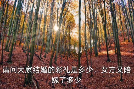 承德結婚女方陪送多少錢,女方又陪嫁了多少